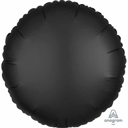 Onyx Satin Luxe Round Foil Balloon, 18 Inch