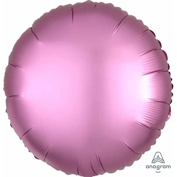 18" Flamingo Satin Round Foil Balloon