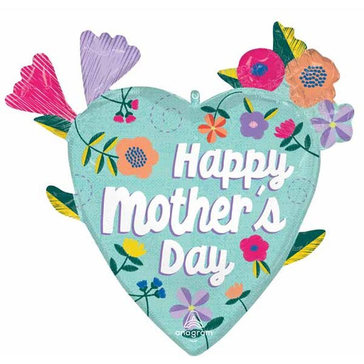 Threaded Love Mother's Day 28-Inch Shaped Foil Balloon