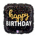 Birthday Script Confetti 18-Inch Square Foil Balloon