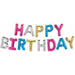 16-Inch Multicolor Happy Birthday Letter Balloon Kit