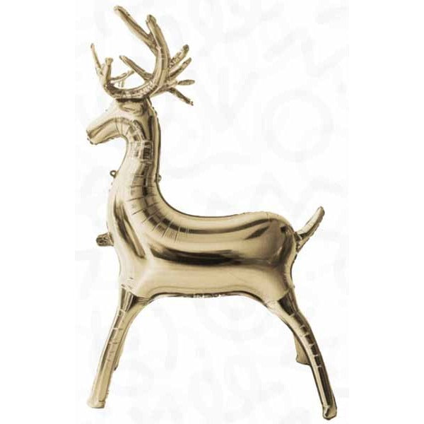 DecoChamp Champagne Reindeer Foil Balloon, 20 Inch