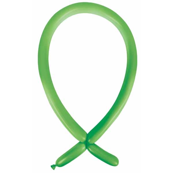 Anagram Festive Green 160 Modelling Latex Balloons, 100 Count