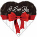 I Love You Ribbon 18-Inch Heart Foil Balloon