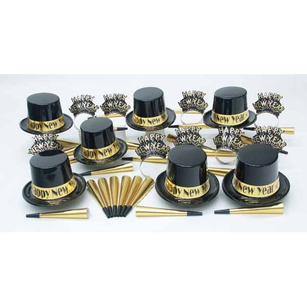 Gold Eclipse New Year's Party Kit for 10