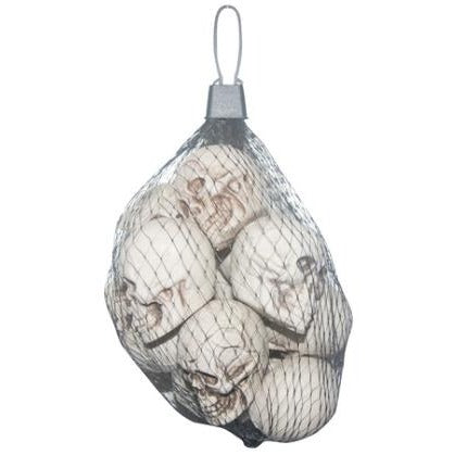 Bag of Skulls Halloween Decorations, 12 Pieces