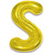34-Inch Gold Letter S Foil Balloon