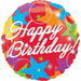 Bursting Happy Birthday Stars 18-Inch Foil Balloons, 5-Pack