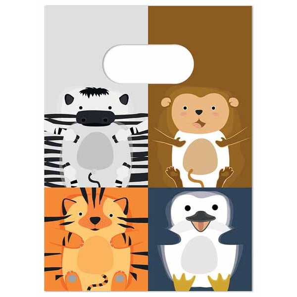Zoo Party Paper Bags, 4 Pack