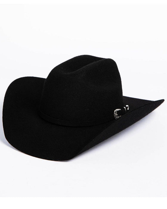 Kids Black Felt Cowboy Hat