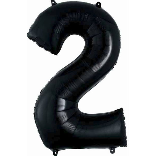 Anagram 34-Inch Black Number 2 Foil Balloon