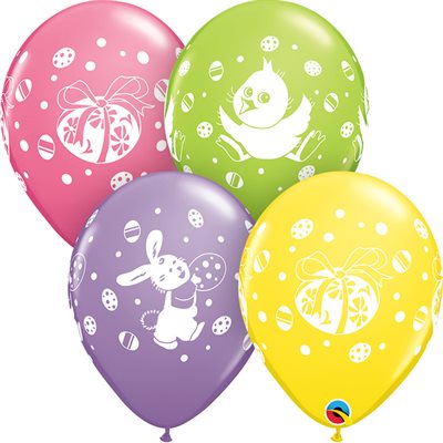 Balloon Chicks, Eggs & Bunnies Assortment Balloon (50/Pk)