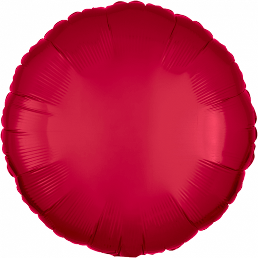 18" Metallic Red Round Balloon - Radiant Party Accent (5/Pk)