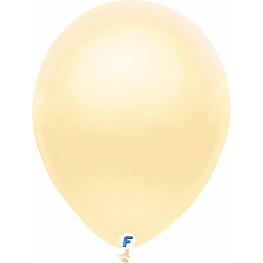 12 Inch Pearl Ivory Latex Balloons, 100 Count