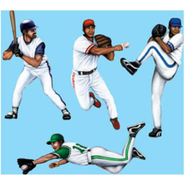 "20" Baseball Cutouts - Set Of 4"