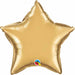 "20" Chrome Gold Star Balloon & Latex Balloon Package"