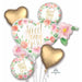 Floral Baby Girl Foil Balloon Bouquet