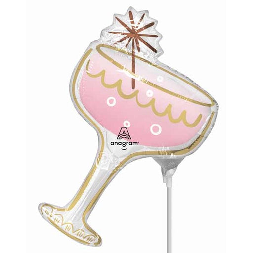 Radiant Toasts Glass Mini Shape Foil Balloon