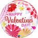 Qualatex Valentine's Day Paper Fans Bubble Balloon, 22 Inch