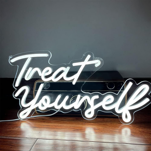 Custom LED Neon Sign - Treat Your Self Neon Lights for Bedroom or Bar