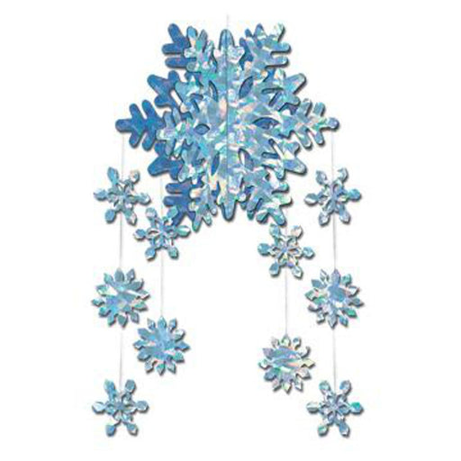 Hanging 3-D Snowflake Mobile Decoration