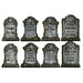 15-Inch Double-Sided Halloween Tombstone Cutouts, 4-Pack