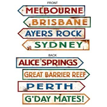 Australian Street Sign Cutouts, 4-Pack