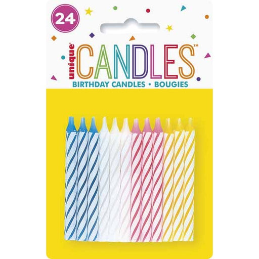 Multicolour Spiral Cake Candles