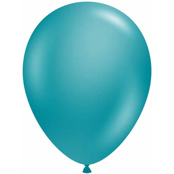 TUFTEX 5 Inch Metallic Teal Latex Balloons, 50 Count