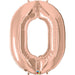34-Inch Rose Gold Number 0 Balloon