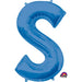 35-Inch Blue Letter S Balloon