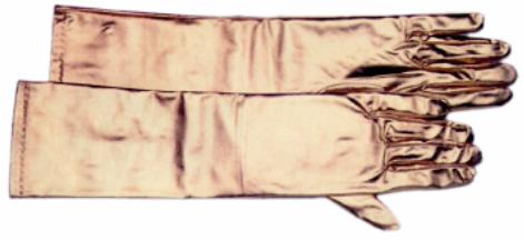 Gold Long Satiny Costume Gloves, 18 Inch