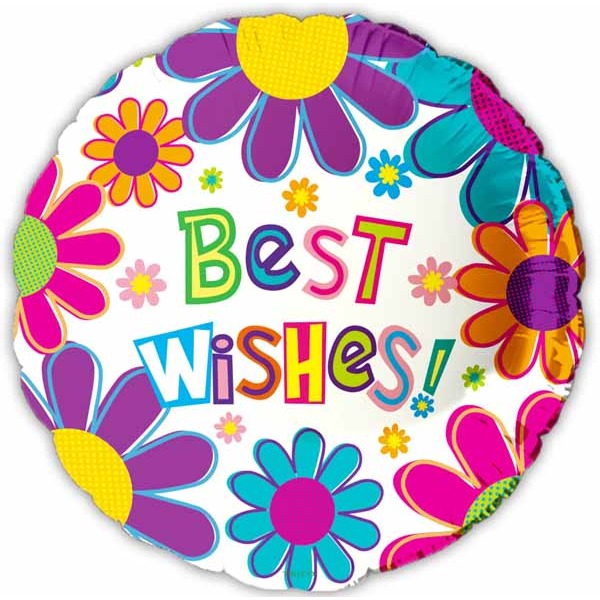 Best Wishes Daisies 18-Inch Foil Balloon