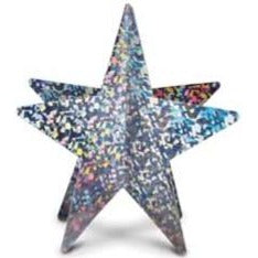 Silver 3D Prismatic Star Centerpiece