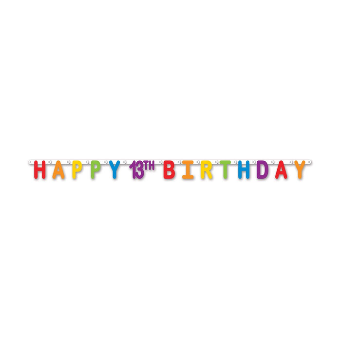 Happy 13th Birthday Streamer, 5 ft 6 in