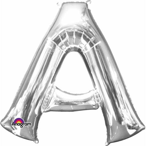 16-Inch Silver Letter A Foil Balloon