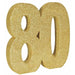Gold 3D Glittered 80 Centerpiece
