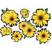Double-Sided Sunflower Cutouts, 7 Count