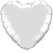36-Inch Silver Heart Foil Balloon