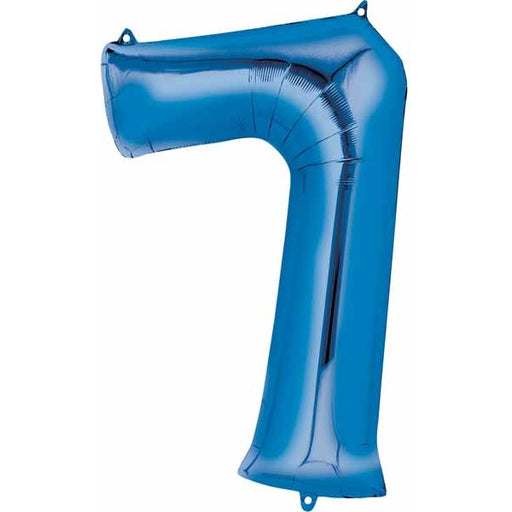 34-Inch Blue Number 7 Foil Balloon