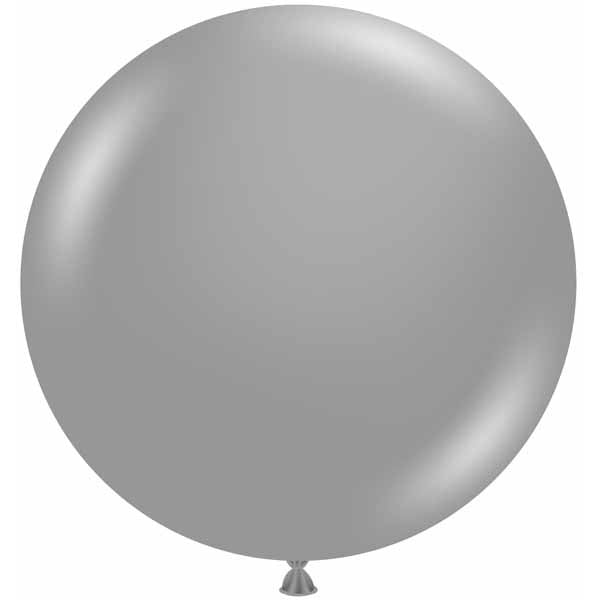 TUFTEX 24-Inch Metallic Silver Latex Balloons, 25 Count