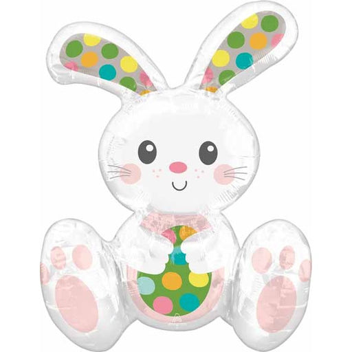 20-Inch Sitting Easter Bunny Foil Balloon