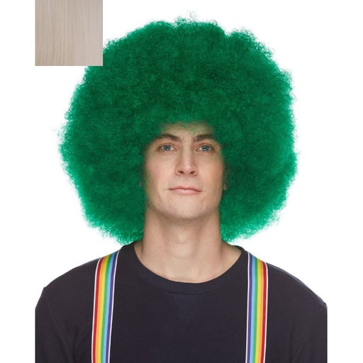 Perruque afro blond décoloré pour déguisement