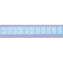 Light Blue Tissue Leaf Garland, 12 ft