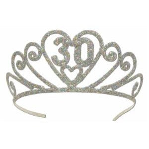 Glittered Metal 30th Birthday Tiara