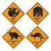 OUTBACK ROAD SIGNS 4/PKG 16"