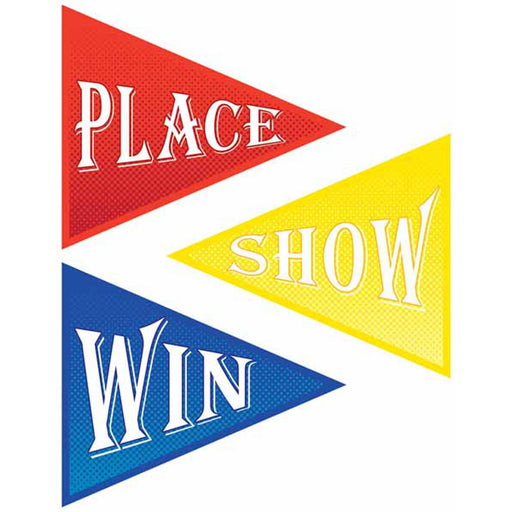 2-Sided Win, Place, Show Cutouts For Horse Racing Fans