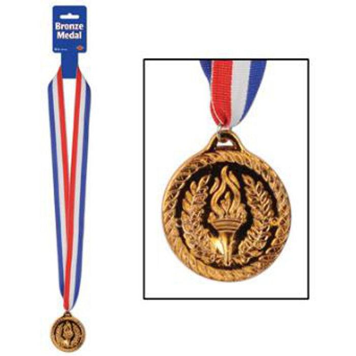 "2" Bronze Medal With 30" Ribbon - Recognition And Award Medal"