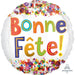 Bonne Fête Dots 18-Inch Round Foil Balloon
