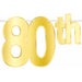 Gold Foil 80th Birthday Streamer